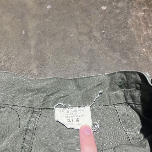 Vintage 60s US Army Green OG-107 Fatigue Pants 27x32 - Picture 6 of 6